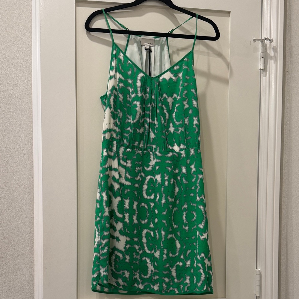 Greylin silk dress green new with tags